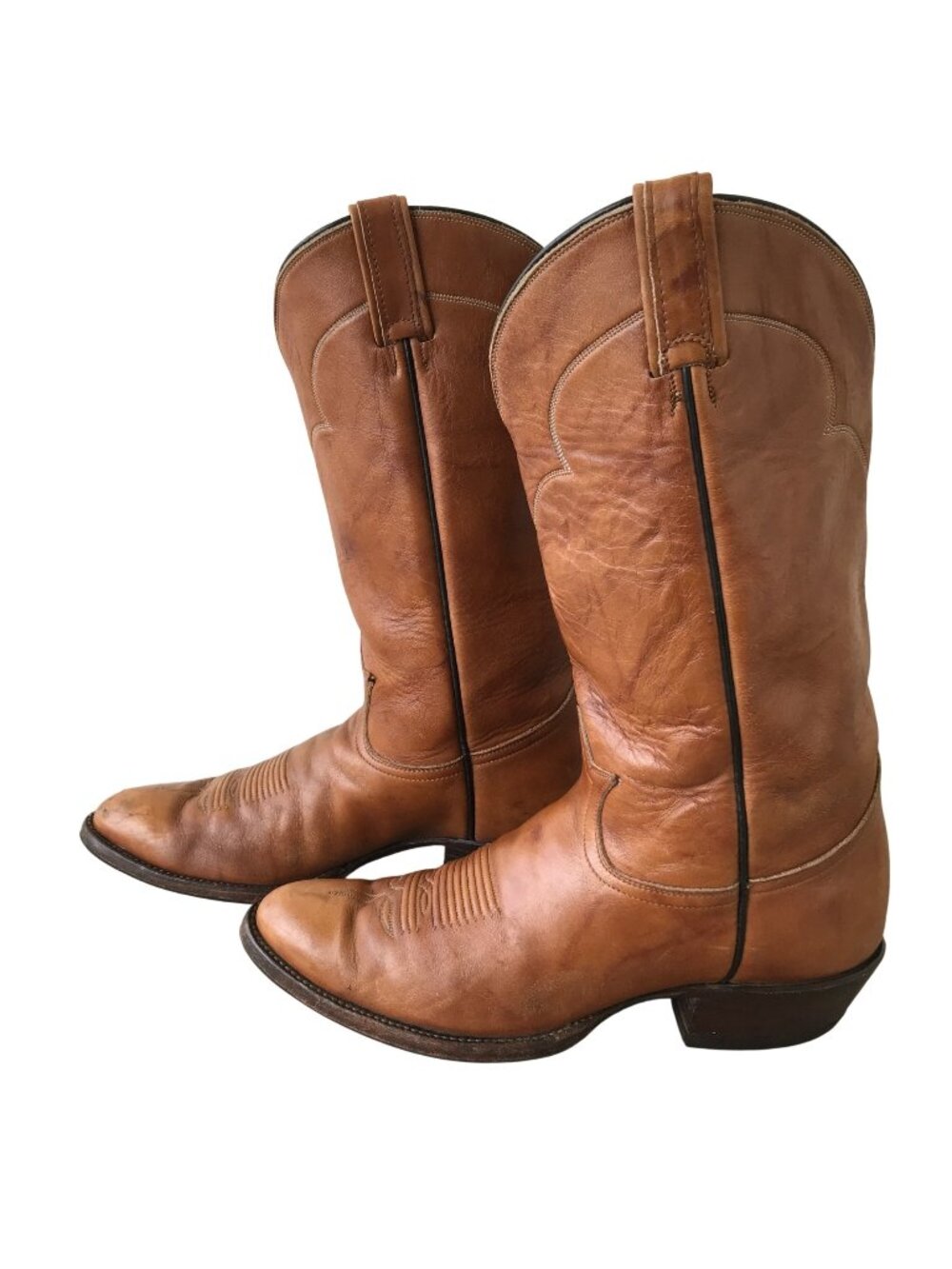 VTG Tony Lama Gold Label Mens Brown Leather Boots 11 B 5084